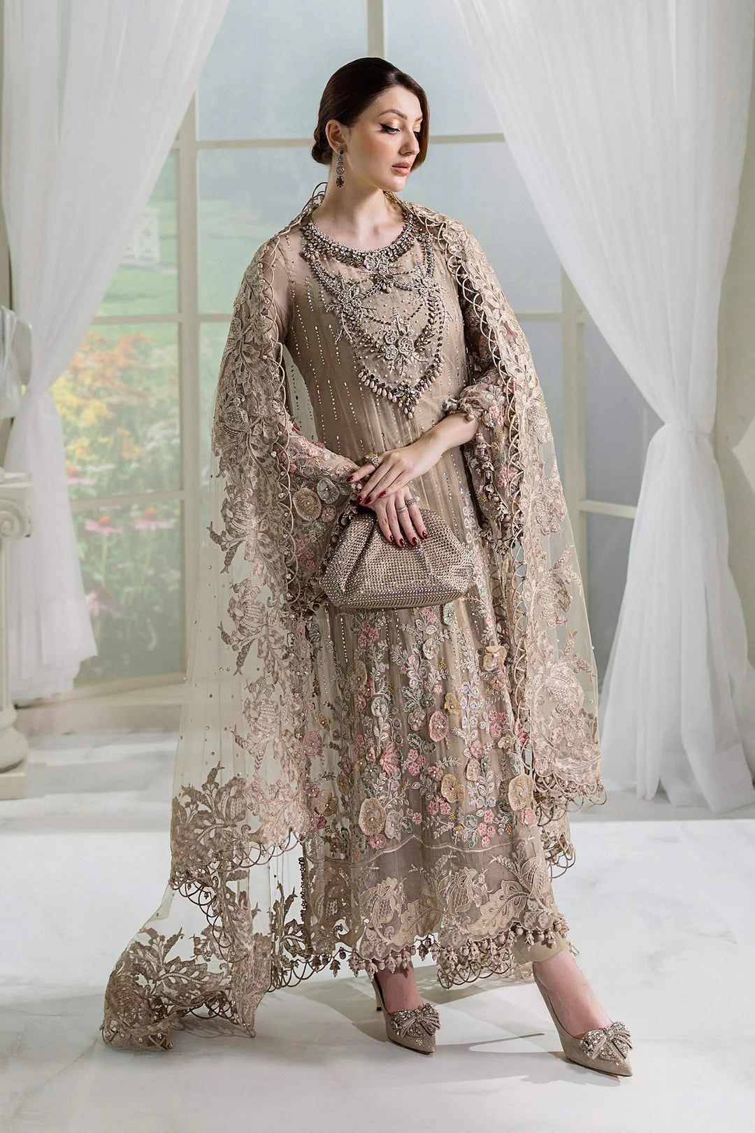 Maria.B - EMBROIDERED CHIFFON