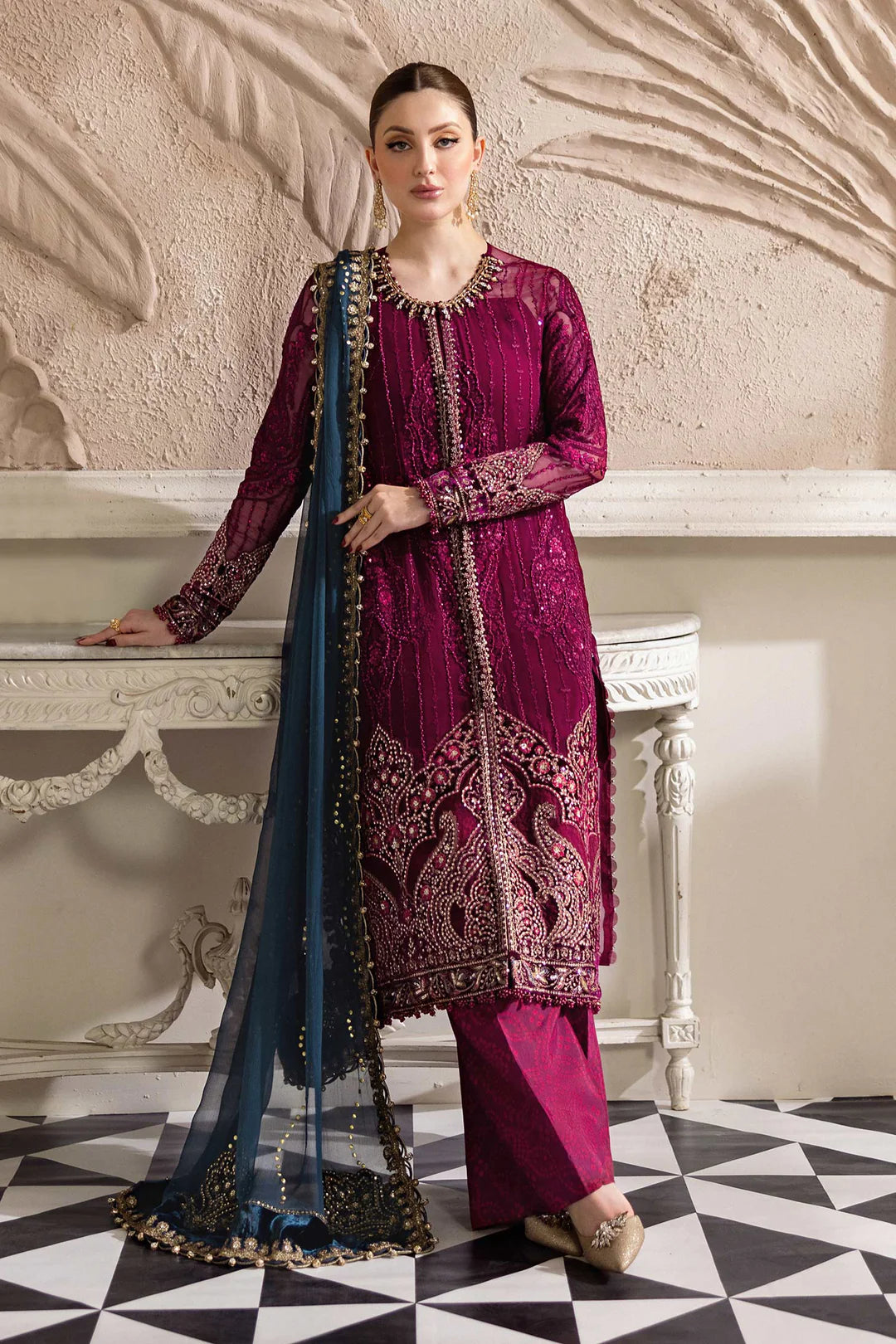 Maria.B -  EMBROIDERED CHIFFON