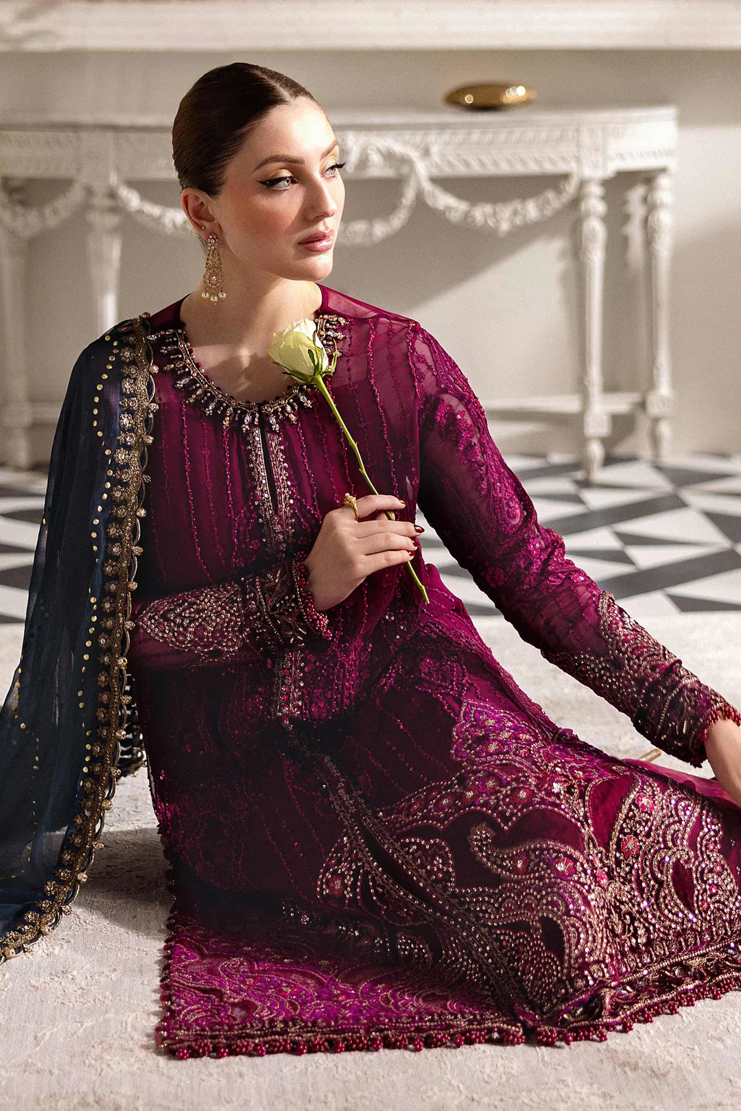 Maria.B -  EMBROIDERED CHIFFON