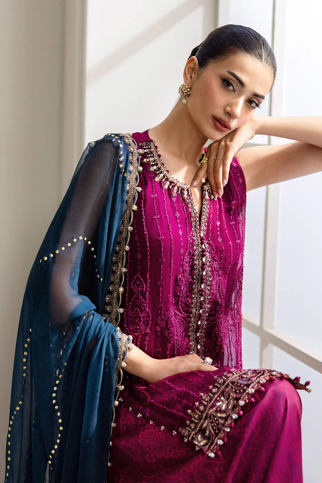 Maria.B -  EMBROIDERED CHIFFON