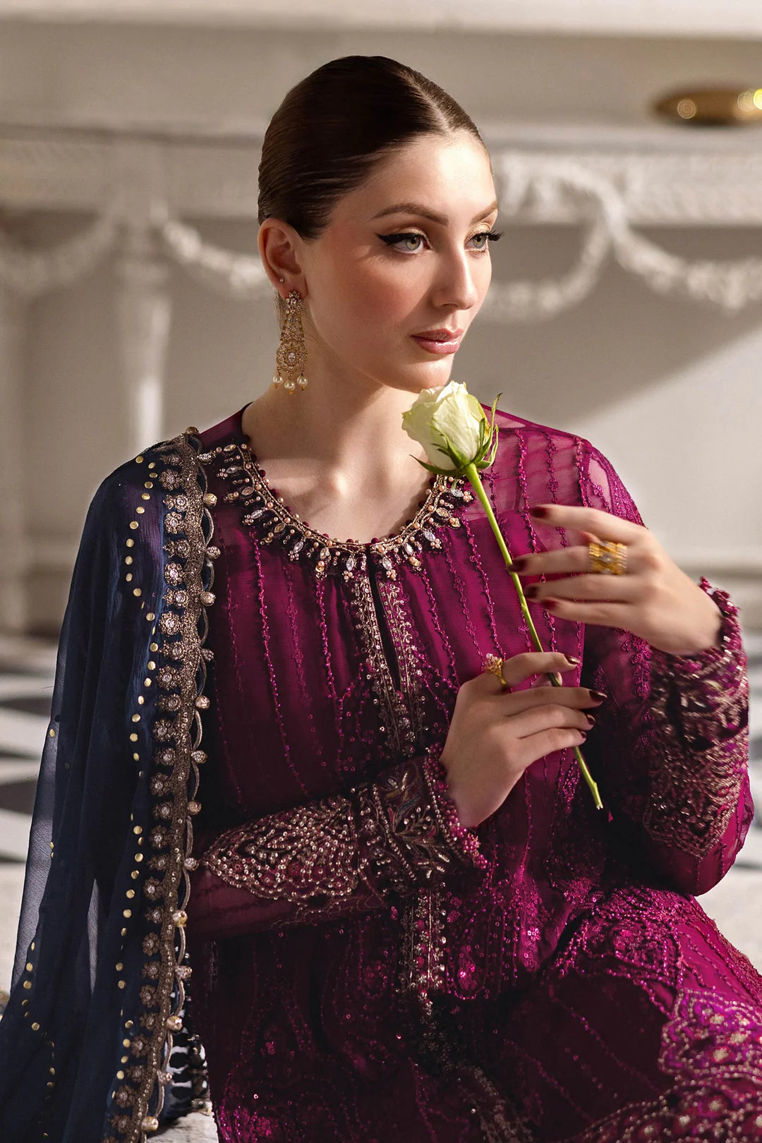 Maria.B -  EMBROIDERED CHIFFON