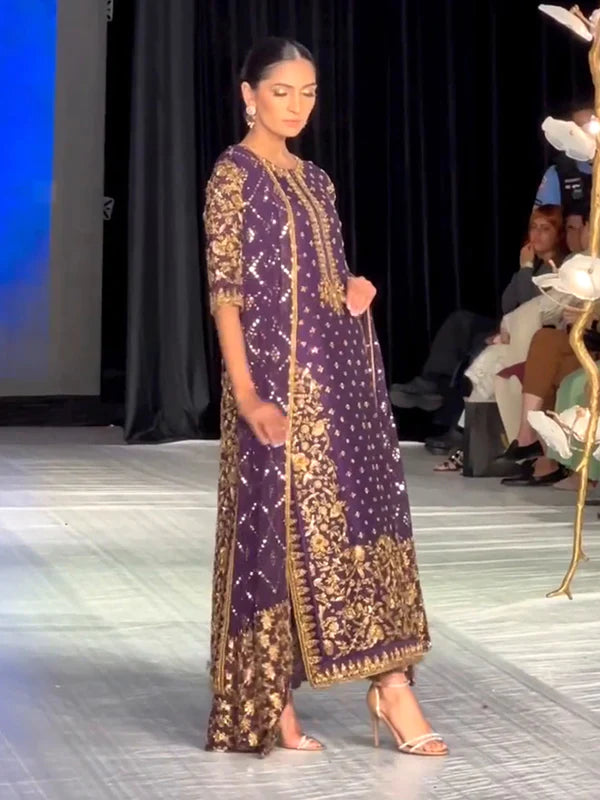 HARIS SHAKEEL - VOILET SILK